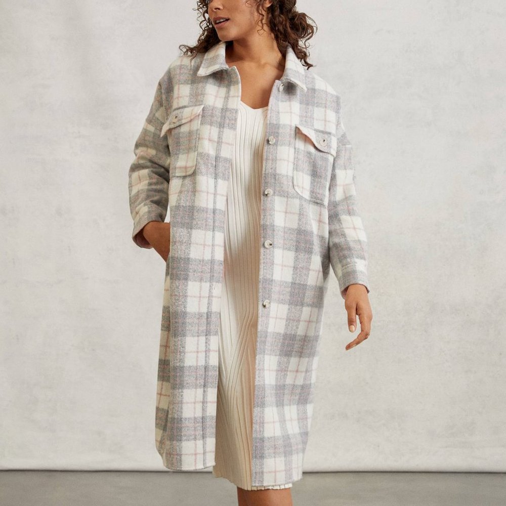 HTF Anthropologie Bobbie Plaid Shirt Jacket